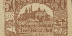 50 Heller - Prambachkirchen Banknote