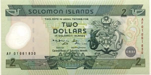 2 Dollars (Central Bank of Solomon Islands Silver Jubilee /1976-2001) Banknote