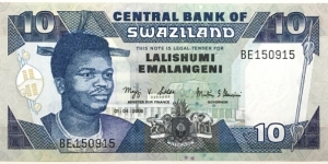 10 Emalangeni Banknote