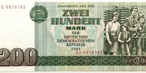 200 Mark (East Germany - Staatsbank der DDR / Not Issued) Banknote