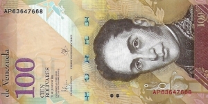 VENEZUELA 100 Bolivares
2015 Banknote