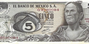 MEXICO 5 Pesos
1969 Banknote