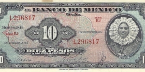 MEXICO 10 Pesos
1954 Banknote