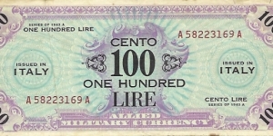 ITALY 100 Lire
1943 Banknote