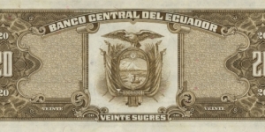 Banknote from Ecuador