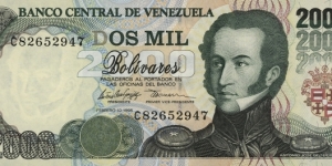 2000 Bolivares Banknote