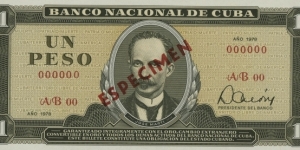 1 Peso - ESPECIMEN Banknote