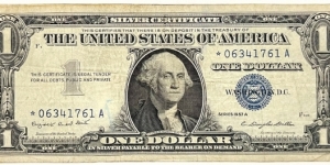 1 Dollar (Silver Certificate 1957A / Star Serial) Banknote