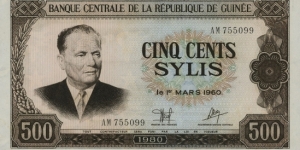 500 Sylis - Tito Banknote