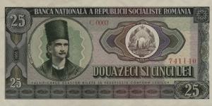 25 Lei 1966 Banknote