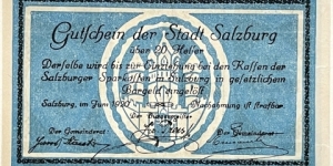 20 Heller (Salzburg-Notegeld)  Banknote