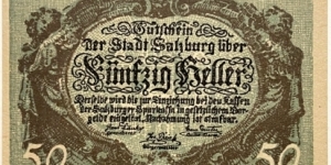 50 Heller (Salzburg-Notegeld 1920)  Banknote