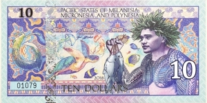 10 Dollars (Pacific States of Melanesia, Micronesia and Polynesia/ Private Issue) Banknote
