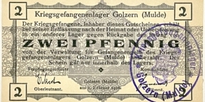 2 Pfennig (Golzern - Prisoners of War Camp 1916)  Banknote
