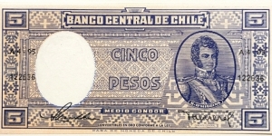5 Pesos / 1/2 Condor Banknote