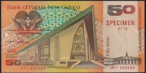 50 Kina Specimen note Banknote
