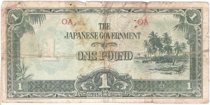1 Pound(japanese occupation money in Oceania / Nauru 1942) Banknote