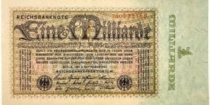 1.000.000.000 Mark (Weimar Republic 1923)  Banknote