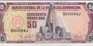 P-155a 50 Pesos (Low Serial 84#) Banknote