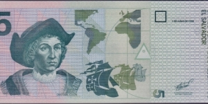 P-147a 5 Colones Banknote