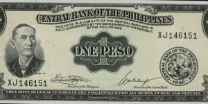 1 Peso - Mabini Banknote