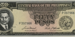 50 Pesos - Antonio Luna Banknote
