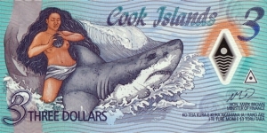 Cook Islands N.D. (2021) 3 Dollars. Banknote