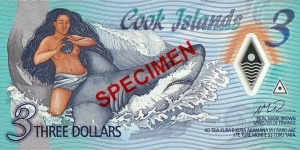 Cook Islands N.D. (2021) 3 Dollars.

Specimen. Banknote