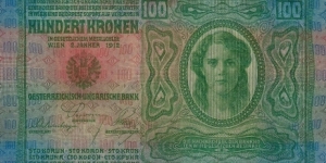 AUSTRIA-HUNGARY 100 Kronen 1912 Banknote