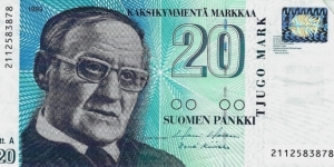 FINLAND 20 Markkaa 1993 Banknote