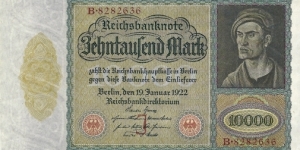 GERMANY 10,000 Mark 1922 Banknote