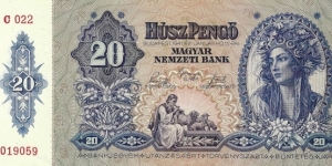 HUNGARY 20 Pengo 1941 Banknote