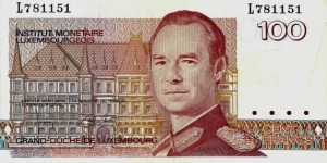LUXEMBOURG 100 Francs 1986 Banknote