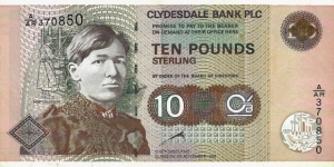 SCOTLAND 10 Pounds 1998 (Clydesdale Bank PLC) Banknote