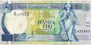 5 Liri(1994 issue) Banknote