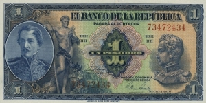Colombia 1 Peso  Banknote