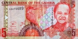 The Gambia N.D. (2013) 5 Dalasis. Banknote