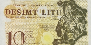10 Litu - Zemaitiu festival. Banknote