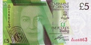 Gibraltar 2011 5 Pounds. Banknote
