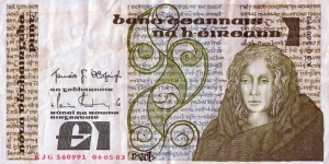Ireland 1983 1 Pound. Banknote