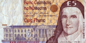 Ireland 1997 5 Pounds. Banknote
