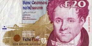 Ireland 1996 20 Pounds. Banknote