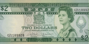 Fiji 2 Dollars Banknote