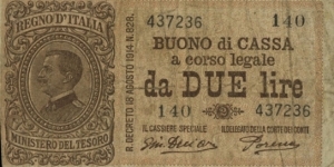 2 Lire Banknote