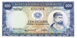 100 Escudos
(Portuguese Guinea 1971)  Banknote
