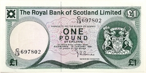 1 Pound Sterling (The Royal Bank of Scotland Limited) Banknote