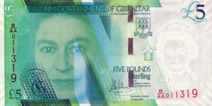 Gibraltar 2020 5 Pounds. Banknote