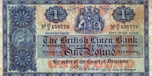 Scotland 1948 1 Pound. Banknote