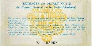 Banknote from Andorra