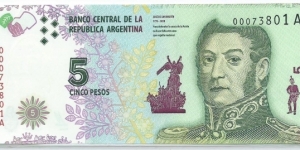 5 Pesos / pk 359 / Series -A- Banknote